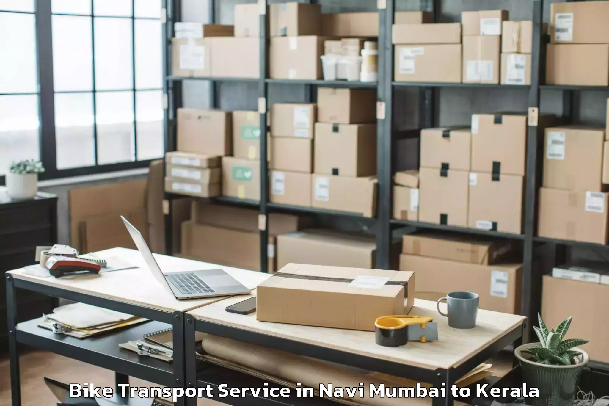 Book Your Navi Mumbai to Karunagappally Bike Transport Today